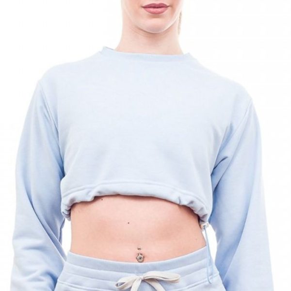 Athlos Cropped Λαιμόκοψη Cropped Classic Bf Γυναικεία Baby Blue - Image 3