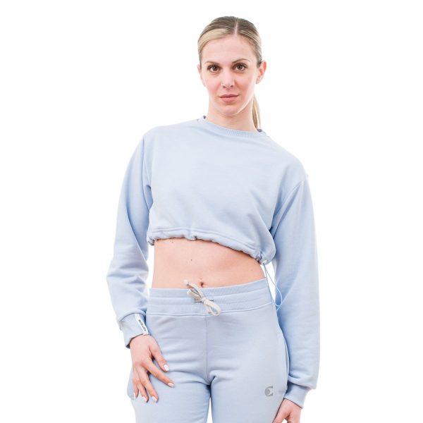 Athlos Cropped Λαιμόκοψη Butterfly Bf Γυναικείο Baby Blue