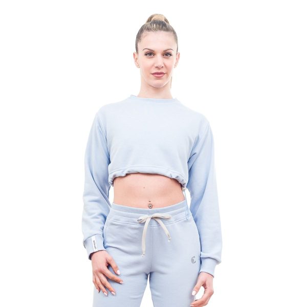 Athlos Cropped Λαιμόκοψη Cropped Classic Bf Γυναικεία Baby Blue