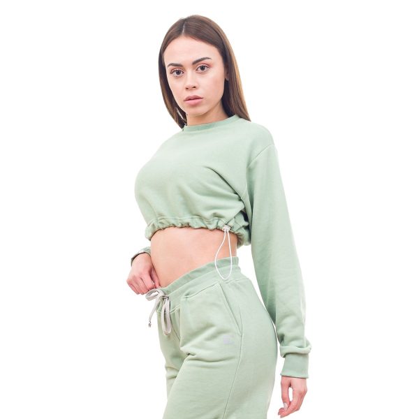 Athlos Cropped Λαιμόκοψη Cropped Classic Bf Γυναικεία Μέντα