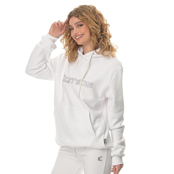 Athlos Hoodie Outline Unisex Λευκό - Image 4