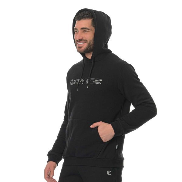 Athlos Hoodie Outline Unisex Μαύρο - Image 2