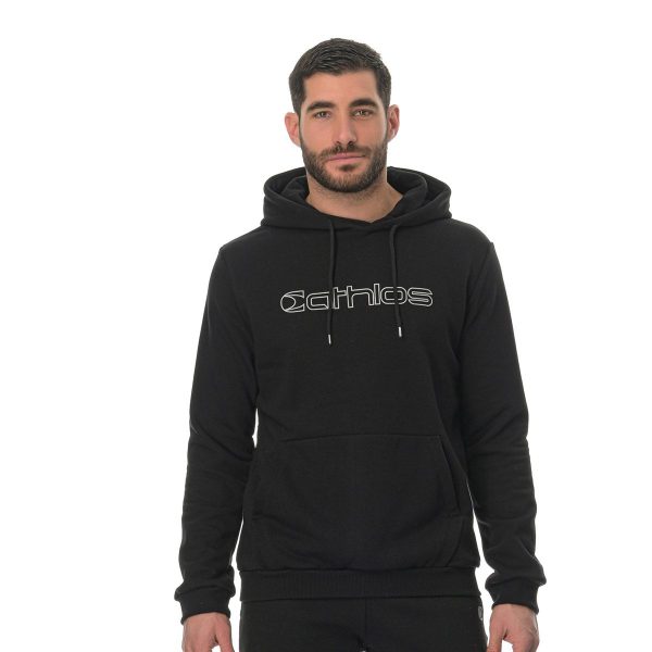 Athlos Hoodie Outline Unisex Μαύρο - Image 3