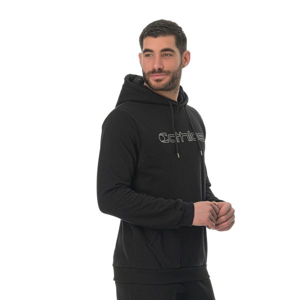 Athlos Hoodie Outline Unisex Μαύρο - Image 4