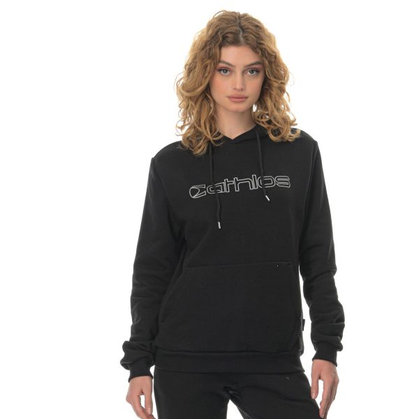 Athlos Hoodie Outline Unisex Μαύρο - Image 5