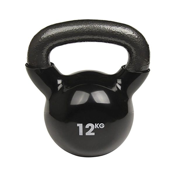 Athlos Kettlebell Βινυλίου 12kg Μαύρο