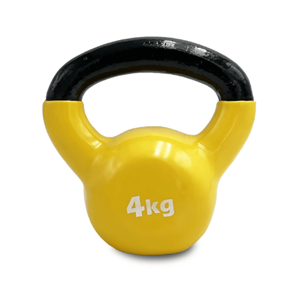 Athlos Kettlebell Βινυλίου 4kg Κίτρινο