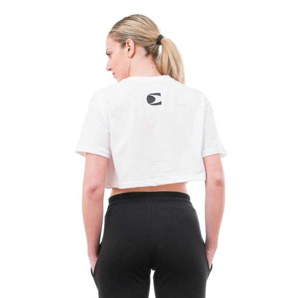 Athlos T-Shirt Γυναίκειο Cropped Outline Λευκό - Image 2