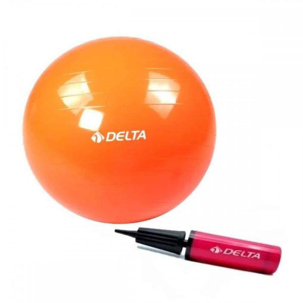 Μπάλα Γυμναστικής Orange 55cm + Hand Pump Set Delta