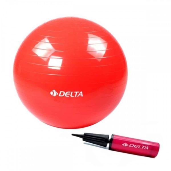 Μπάλα Γυμναστικής Red 55cm + Hand Pump Set Delta